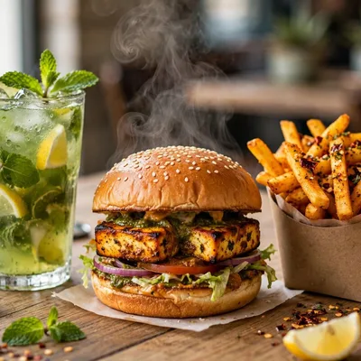 Paneer Burger Combo